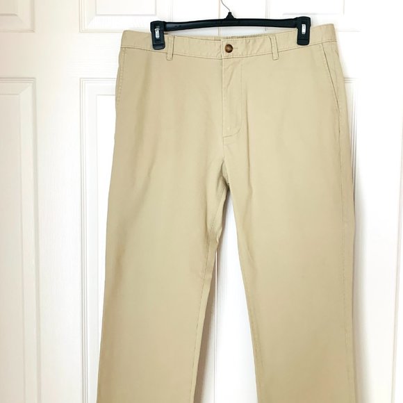 REYN SPOONER  38X30 TWILL TAN PANTS  Straight Flat Front - Picture 2 of 14